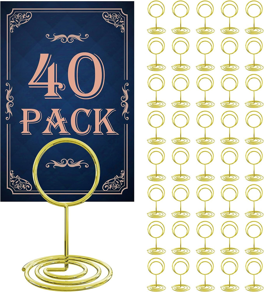 40PCS Table Number Holders, Place Cards Holder, Mini Food Labels Menu Holder, Ph