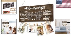 Marriage Prayer Photo Holder – Elegant Wedding Gift for Couples, 15.7×5.9 in