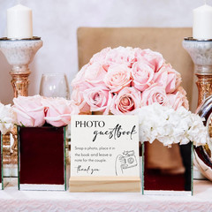 Wedding Guestbook Desk Decor, Wedding Guest Sign Wood Plaque, Guest Signs Forw
