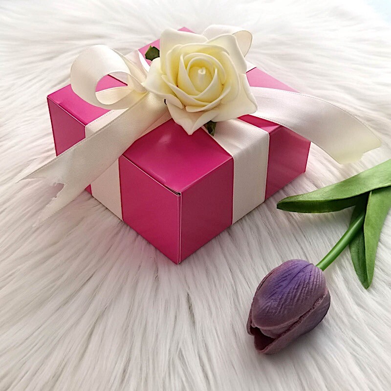 Fuchsia 100 pcs Cake FAVOR BOXES 4″x4″x2″ Wedding Party Decorations GIFT Supply