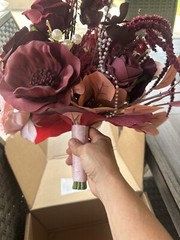 Ling Moment’s Red Burgundy/Marsala Wedding Bouquet