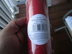 PACK OF 3~ [ 6″ X 12 YDS ]~ RED GLITTER TULLE’S~~[18″ X 36 YARDS TOTAL]~NEW!