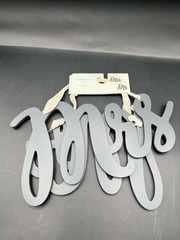 Mr & Mrs Wood Cut Words Sign Wedding 2 Pieces – Black- Chalkboard