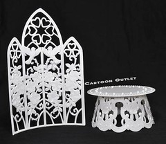 Wedding Cake Top Accessories Plastic Arch back & base Quinceanera Cake Decor