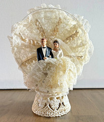 Mid-Century Wedding Cake Topper 1950s Coast Novelty Mfg.