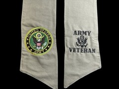 US Army Seal (Green) Cotton Wreath Sash (2 Logos) 50k Stitch