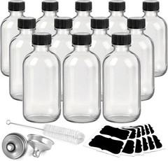 Showvigor 12 Pack 2oz Clear Glass Shot Bottles with Caps and…