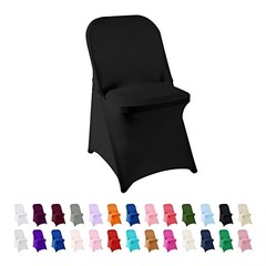 Spandex Chair Cover,12PCS,Chair Covers,Living Room Folding Chair 12Pack Black