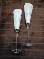 Bride and Groom Wedding Champagne/Wine Toasting Glasses Set