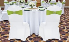 Mds Pack Of 50 Spandex Chair Sashes Bow Premium Stretch Chair Cover Band Buckle
