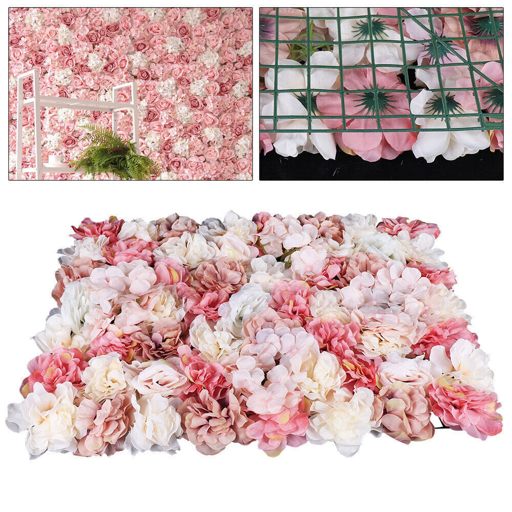 6 Pcs Artificial Velvet Hydrangea Flower Wall Panels for Events & Decor