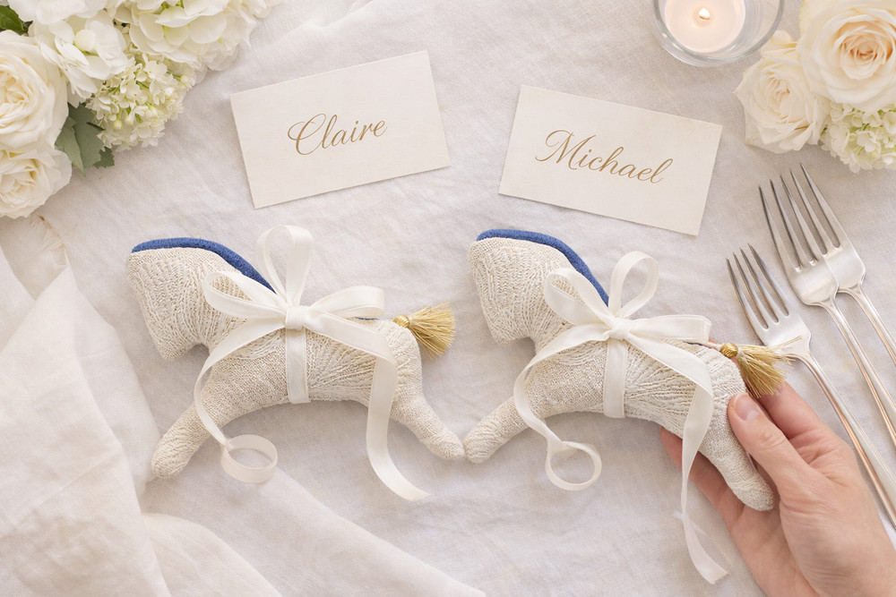 Neutral Wedding Decor, Fabric Table Accent, Price per pc