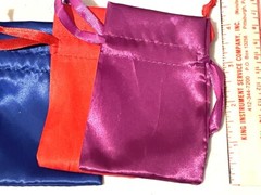 10-PACK SATIN BAGS 2.5″ x 2.5″ party favor wedding gift jewelry drawstring pouch
