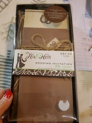 Hobby Lobby Studio His & Hers 25 Count Brown Wedding Invitations Country Western