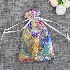 100Pcs 4X6Inch Mixed Color Coralline Organza Gift Bags, Wedding Favor Party Jewe