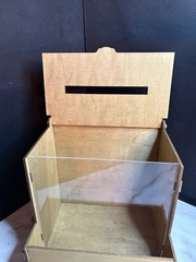 Wedding Or Birthday card Collection box With Hinged Lid & Space For Flowers