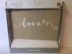 Way to Celebrate Burlap Guest Book