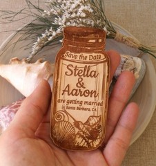 Wedding Save the Date Magnets, Rustic Save the Date, mason jar magnets