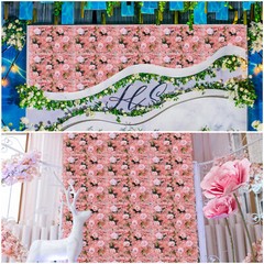 12 Pcs Flower Wall Panels Roses Hydrangeas for Wedding & Party Venue Decoration