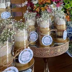 DIY Mini Cake Favor Set Clear Cake Wrap w/Mini Forks for Dessert Display Weddin