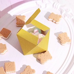 25 Glittered 4″ Geometric Favor Boxes Gift Holders Wedding Party Decorations