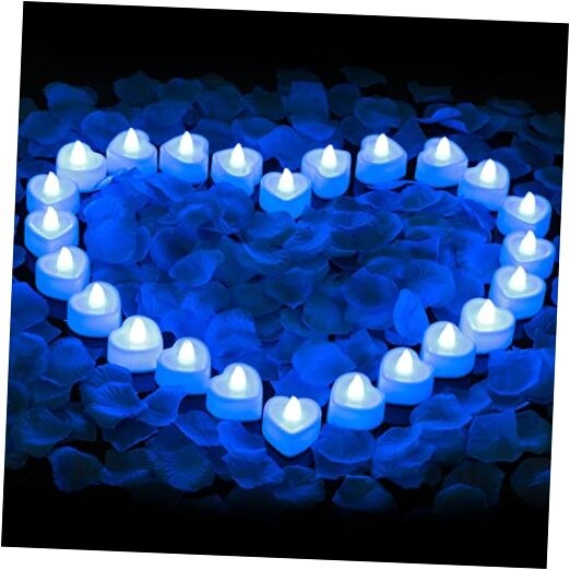 Rose Petals for Romantic Night for him Set, 2000 Pieces Artificial Rose Blue