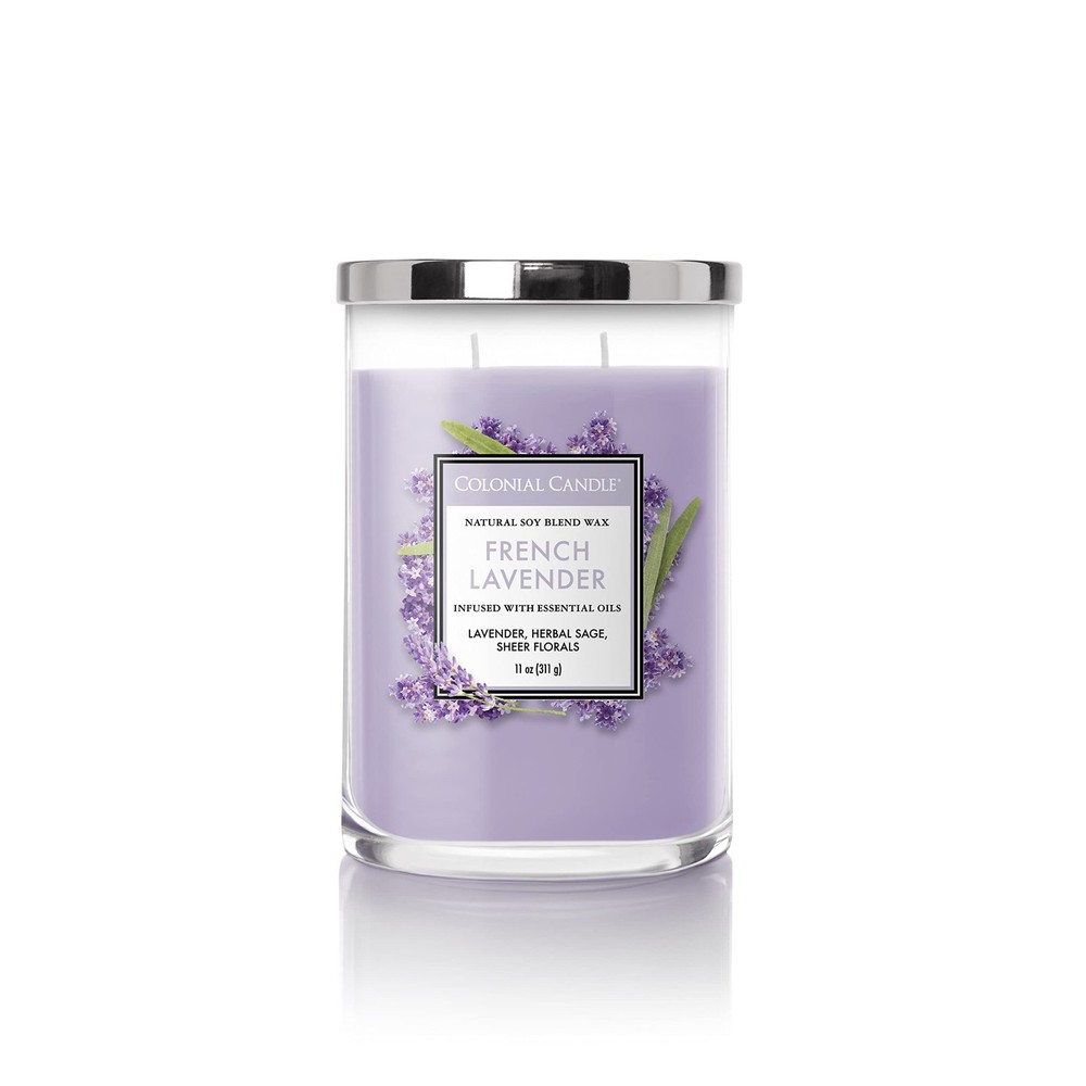 Colonial Candle French Lavender Scented Jar Candle Classic Cylinders Collection