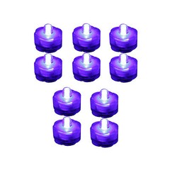 Set of 10 PURPLE Submersible Bright LED tea light wedding home decoration FREE S