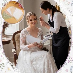 Wildflower Wedding Guest Book Set – 8.5×7 Inch Scrapbook for Cherished Memories