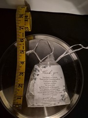 Lot Of 75 Wedding Favor Bags (1$/per) With Thank You Card And Heart Candle/Mint