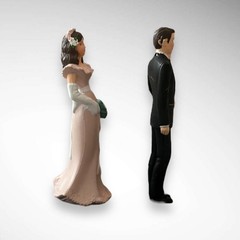 WILTON Vintage 1991 Bride and Groom Cake Toppers 4.5″ | EUC