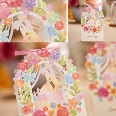 50pcs Favor Ribbon Gift Box Candy Boxes Wedding Boxes Gift Favor Flower Party