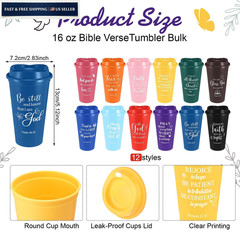 Widecook 12 Set / 60 Pcs Tumblers: 5.12 x 2.83 inches, Vibrant Color