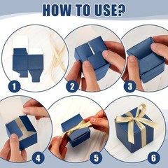 Navy Blue Party Favor Boxes – 2 x 2 x 2 inches, Pack of 50