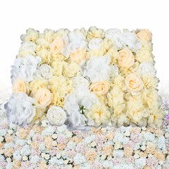 12Pcs Artificial Flower Wall Panel Rose Hydrangea Wedding Party Venue Decor
