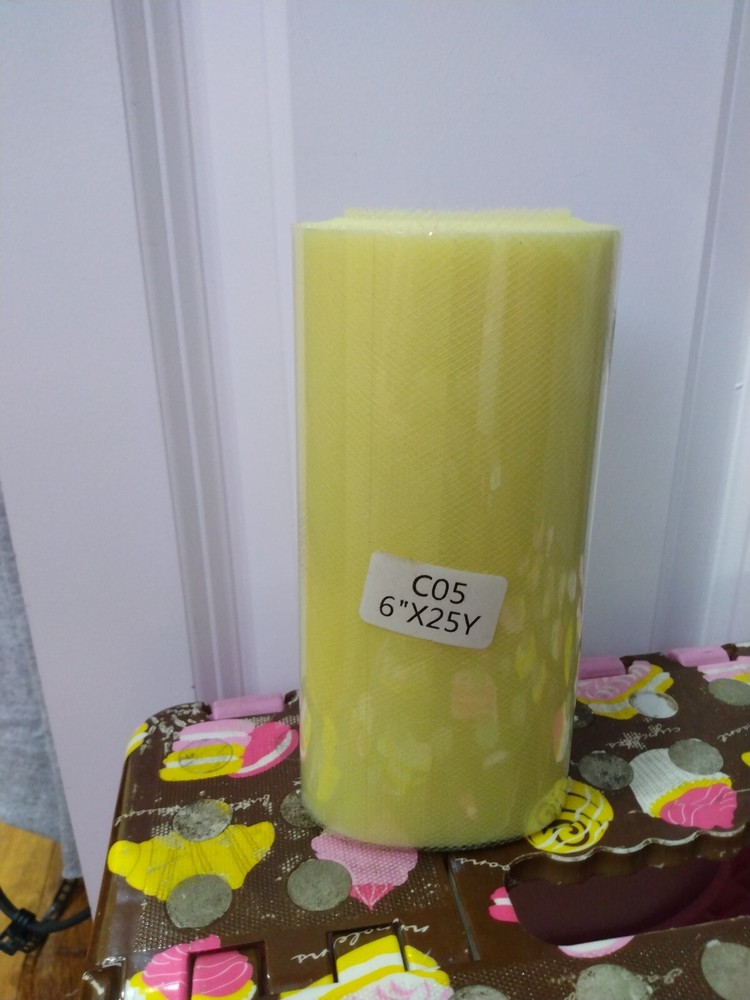 Yellowish light Tulle Roll 6 Inches decorations tutu dress skirt decor craft