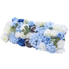 Silk Blue& White& Green 6 Pcs 23.62*15.74in Artificial Flowers Wall Decoration