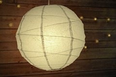Quasimoon 8″ Gray Irregular Ribbed Paper Lantern (10 PACK) by PaperLanternStore