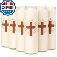 Mosroad 6 Packs Natural Soy Prayer Candles – 9 Day Devotional Candles In Glass