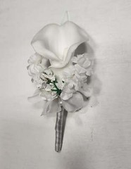 Ivory White Calla Lily Bridal Wedding Bouquet Accessories