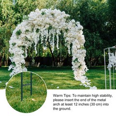 RUBFAC 94″ Metal Garden Arch Trellis for Climbing Plants Outdoor, green
