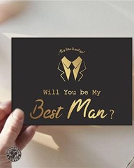 Set of 8 Groomsmen Cards, 6 Pieces Will You Be My Groomsman and 2 Pieces Will…