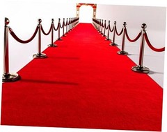 Extra Thick 3x10Ft Carpet Runner for Party, Non-Slip TPR Backing 3×10 Ft Red