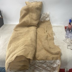 Burlap Aisle Runner Wedding Ceremony 40”X 15’ Natural Burlap Lace Wedding Aisle
