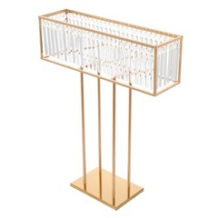 2pcs Crystal Flower Stand Rectangular Wedding Gold Centerpieces Stand 90*70cm