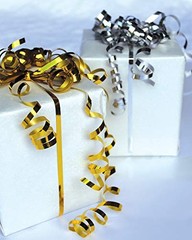 Metallic Gold Silver Ribbon Curling Set – Shiny for Gold & Silver ( 2 Spools )