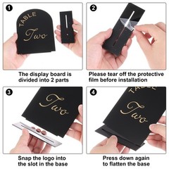 10pcs Black Arch Sign with Stand, 5″x7″ Table Number Holders(Numbers 1-10)