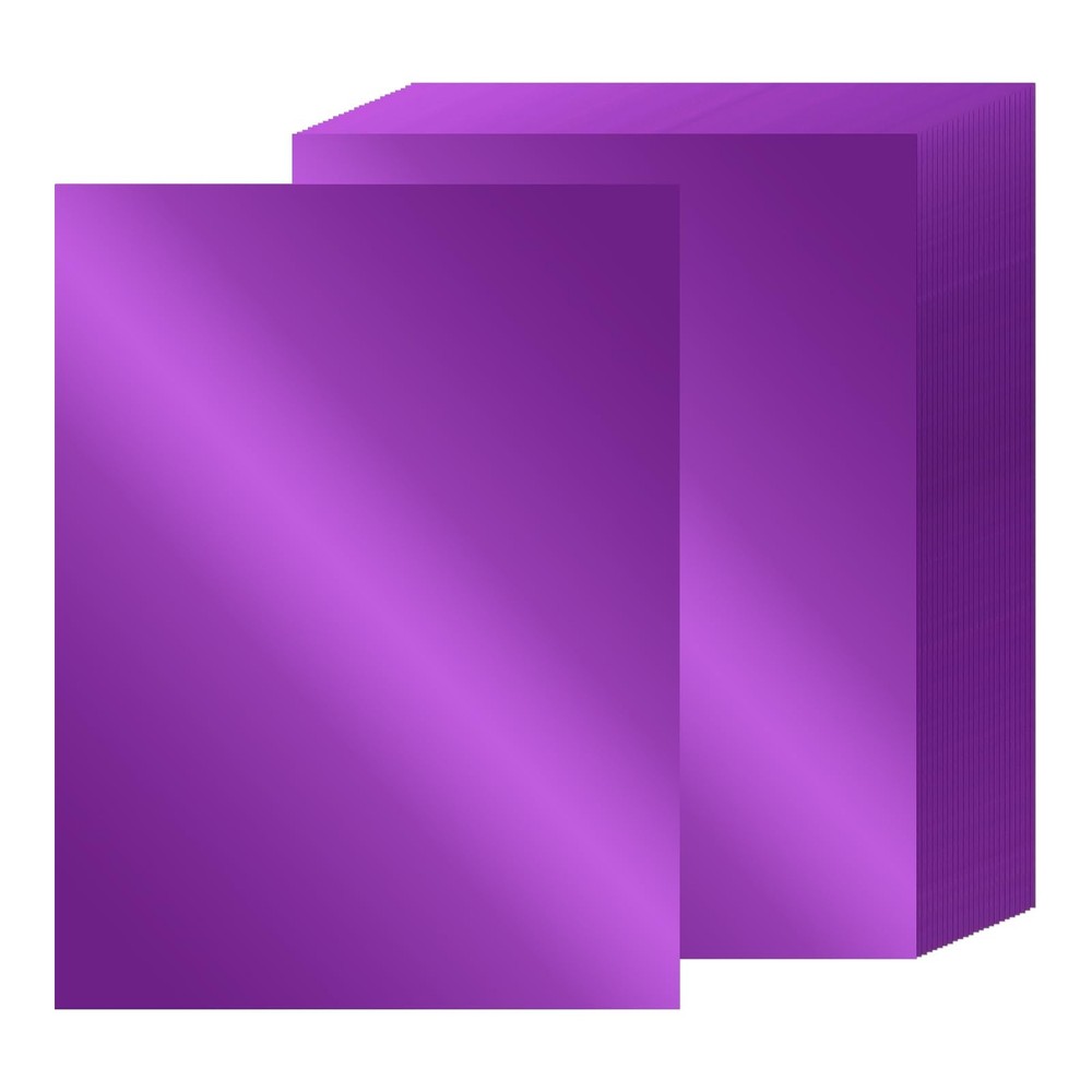 24 Sheets Purple Metallic Cardstock Paper 8.5 X 11″, x 11,