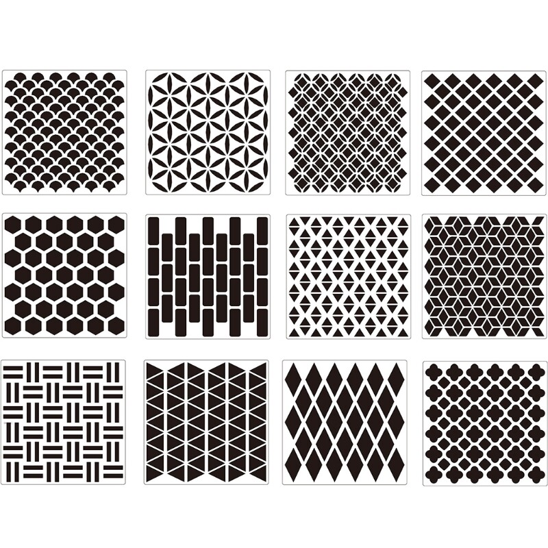 12 pcs Children s Early Educational Mandala Dotting DIY Painting Template Stenci