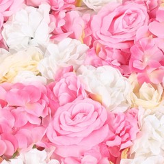 12-Pack Artificial Flower Wall Panels 24″ x 16″ Pink&Yellow&White Wedding Decor